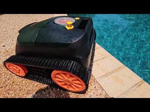 cordless inground pool vacuum: Clybot Inground Pool Vacuum Cleaner shown during my hands-on review