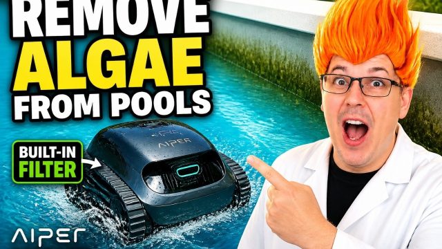 cordless pool cleaner for algae: AIPER Scuba X1 Cordless Robotic Pool Cleaner shown in my hands-on review