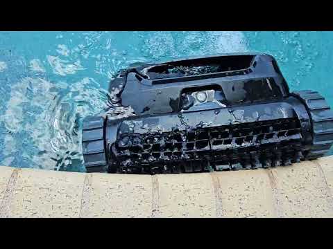 cordless robotic pool cleaner: AIPER Scuba X1 Cordless Robotic Pool Cleaner shown during my hands-on review