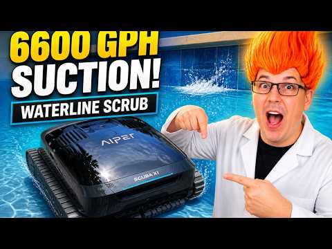 cordless robotic pool cleaner: AIPER Scuba X1 Cordless Robotic Pool Cleaner shown in my hands-on review
