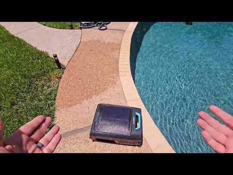 solar pool skimmer for leaves: AIPER Surfer S2 Solar-Powered Pool Skimmer shown during my hands-on review