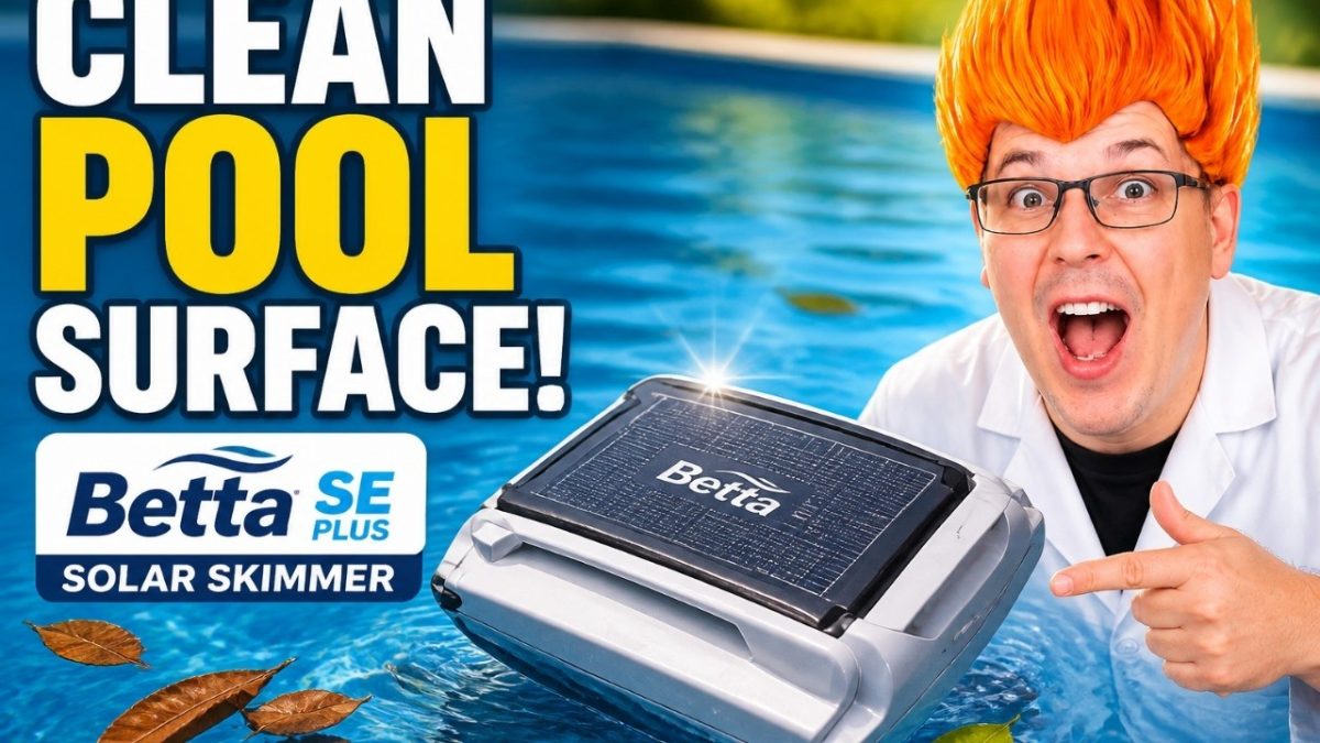 solar pool skimmer: Betta SE Plus Solar-Powered Robotic Pool Skimmer shown in my hands-on review